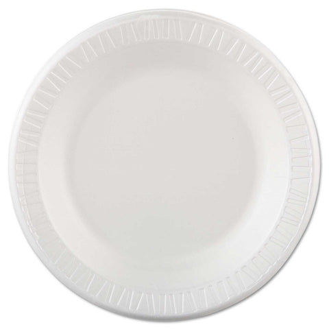 Dart Quiet Classic Extruded Polystyrene White Laminated Foam Plate, 10 1/4 inch -- 500 per case