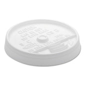 Dart Sip Thru High Impact Polystyrene White Lid Only -- 1000 per case