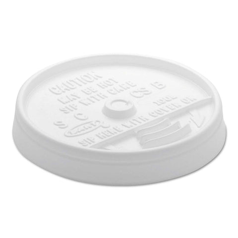 Dart Sip Thru High Impact Polystyrene White Lid Only -- 1000 per case