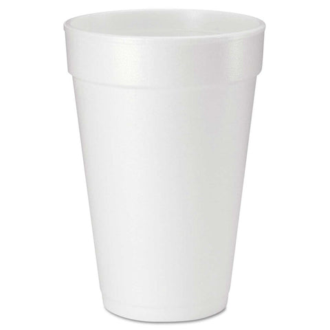 Dart White Foam Drink Cup, 16 Ounce -- 500 per case