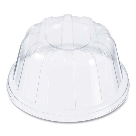 Dart Oriented Polystyrene Clear D-T Sundae and Cold Cup Lid for 5-32 Ounce Cups -- 1000 per case