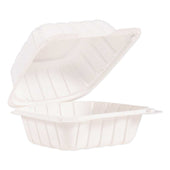 ProPlanet by Dart White Hinged Lid Container, 6 x 6.3 x 3.3 inch -- 400 per case