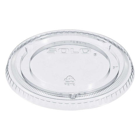 Dart Clear PETE Plastic Flat Cold Cup Lid for 12-16 Ounce Cup -- 1000 per case