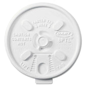 Dart High Impact Polystyrene White Lift N Lock Hot Cup Lid Only -- 1000 per case