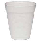 Dart Expanded Polystyrene White with Greek Key Design Small Insulated Foam Drink Cup, 8 Ounce -- 1000 per case