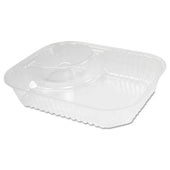 Dart ClearPac Oriented Polystyrene Clear 2 Compartment Large Nacho Tray, 19.1 and 3.3 Ounce -- 500 per case