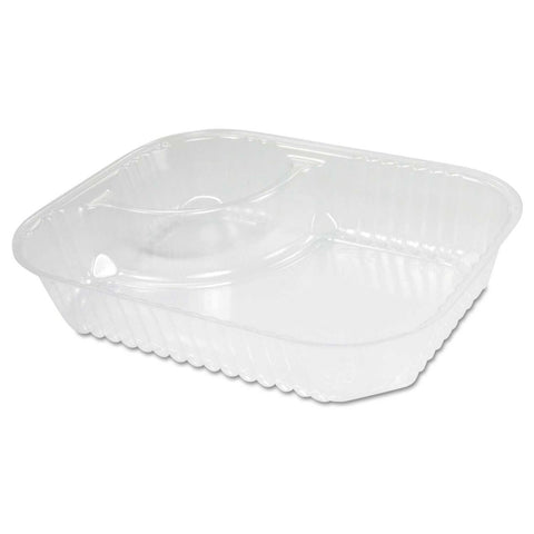 Dart ClearPac Oriented Polystyrene Clear 2 Compartment Large Nacho Tray, 19.1 and 3.3 Ounce -- 500 per case