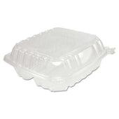 Dart ClearSeal Oriented Polystyrene Clear Hinged Lid Container, 8 1/4 x 3 x 8 1/4 inch -- 250 per case