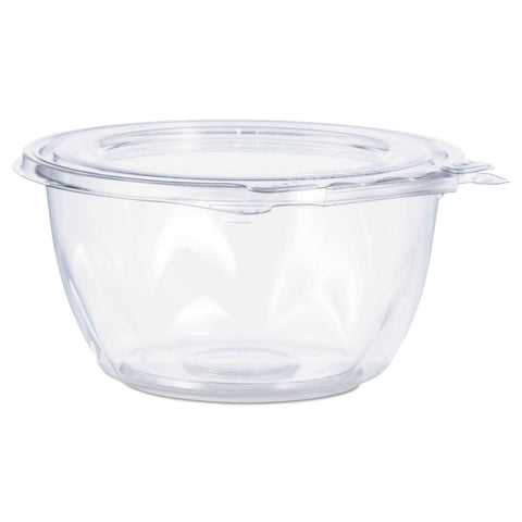 Dart SafeSeal PET Clear Tamper Resistant Tamper Evident Bowl with Flat Lid, 16 Ounce -- 240 per case