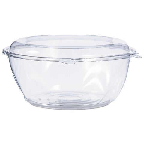 Dart SafeSeal PET Clear Tamper Resistant Tamper Evident Bowl with Dome Lid, 64 Ounce -- 100 per case