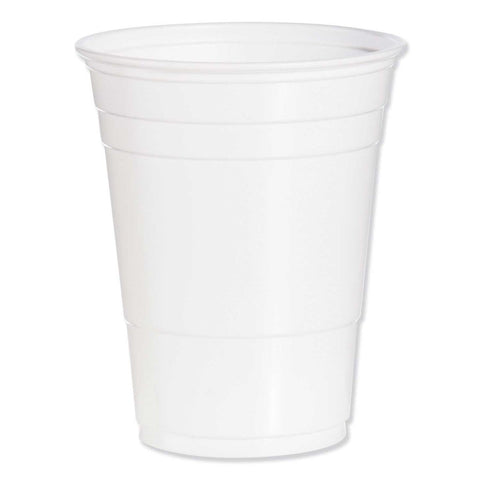 Dart Solo High Impact Polystyrene White Party Cold Drink Cup, 18 Ounce -- 1000 per case