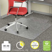 deflecto EconoMat Vinyl Clear Lipped Style Occasional Use Chair Mat, 36 x 48 inch