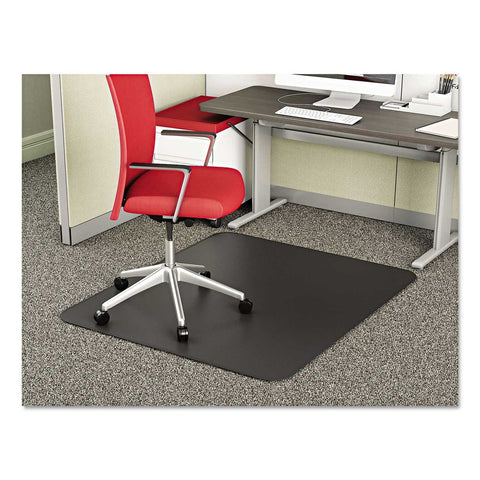 deflecto SuperMat Vinyl Black Rectangular Frequent Use Chair Mat, 36 x 48 inch