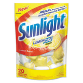 Sunlight Lemon Scent Auto Dish Power Pacs, 1.5 Ounce - 20 count per pack -- 6 packs per case