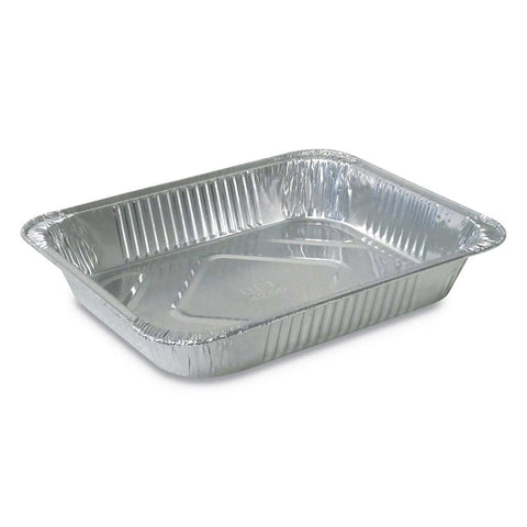 Durable Packaging Aluminum Silver Half Size Medium Steam Table Pan -- 100 per case