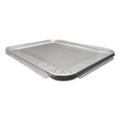 Durable Packaging Aluminum Silver Steam Table Lid for Half Size Pan -- 100 per case