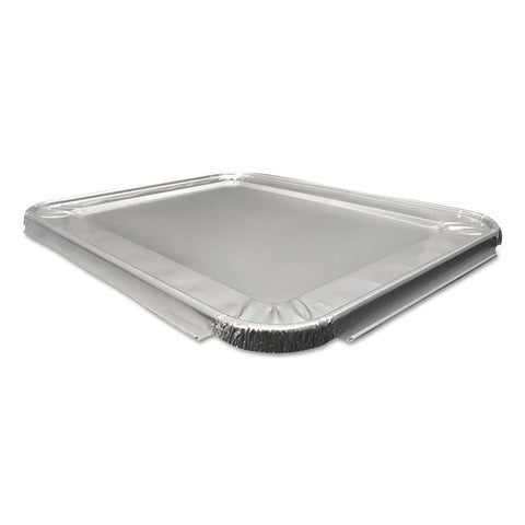 Durable Packaging Aluminum Silver Steam Table Lid for Half Size Pan -- 100 per case