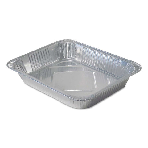 Durable Packaging Aluminum Silver Half Size Medium Steam Table Pan, 104 Ounce -- 100 per case