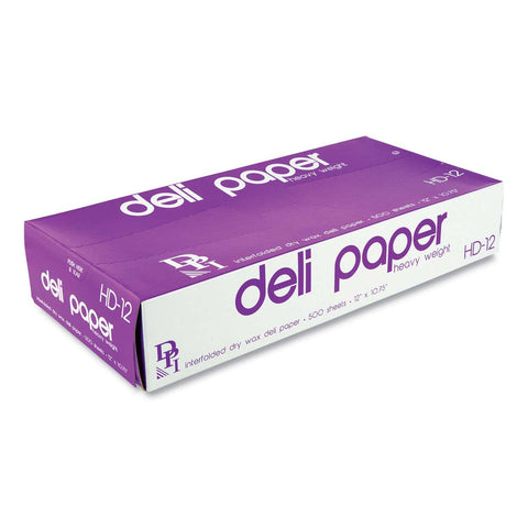 Durable Packaging HD Wax Paper Interfolded Deli Sheet, 10.75 x 12 inch - 500 per box -- 12 boxes per case