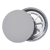 Durable Packaging Silver Paper Flat Board Lid for 9 inch Round Container -- 500 per case