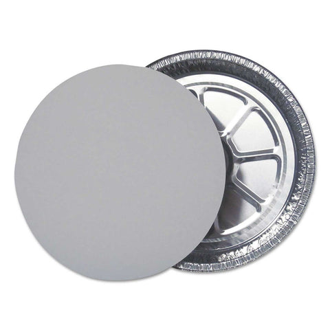 Durable Packaging Silver Paper Flat Board Lid for 9 inch Round Container -- 500 per case