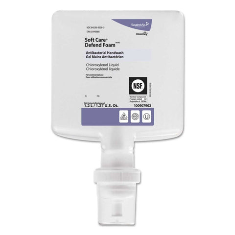 Diversey Soft Care Fragrance Free Defend Foam Hand Wash, 1.2 Liter Refill -- 6 per case
