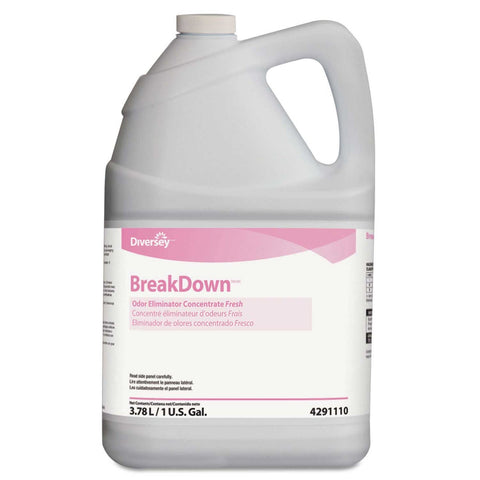 Diversey Breakdown Fresh Scent Liquid Odor Eliminator, 1 Gallon Bottle