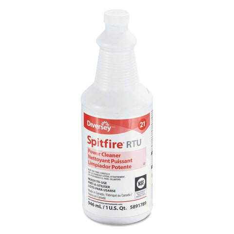 Diversey Spitfire Fresh Pine Scent Liquid Power Cleaner, 32 Ounce Spray Bottle -- 12 per case