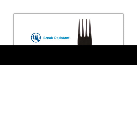 Dixie Smartstock Polypropylene Mediumweight Black Fork for Tri-Tower Cutlery Dispensing System - 40 per pack -- 24 packs per case
