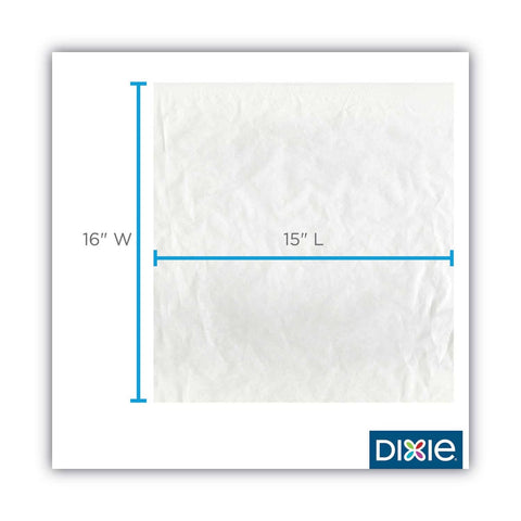 Dixie White Dry Wax Paper All-Purpose Food Wrap, 15 x 16 inch -- 1000 per case