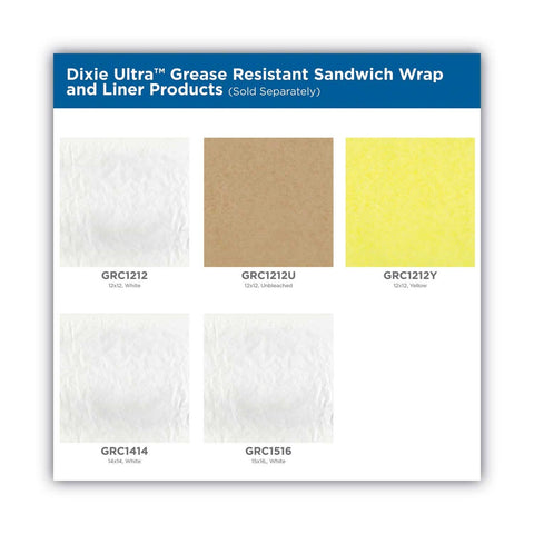 Dixie White Dry Wax Paper All-Purpose Food Wrap, 15 x 16 inch -- 1000 per case