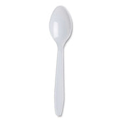 Dixie Light Weight Polystyrene White Teaspoon, 5 inch -- 1000 per case