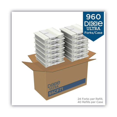 Dixie Natural Smartstock Plastic Fork - 40 per pack -- 24 packs per case