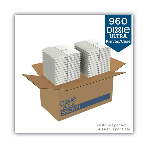 Dixie Natural Smartstock Plastic Knife - 40 per pack -- 24 packs per case