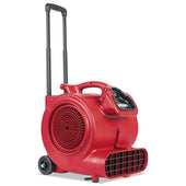 Sanitaire Red Dry Time Air Mover With Wheels and Handle, 18.5 x 16 x 19.5 inch