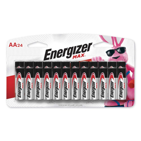 Energizer MAX 1.5 Volt Alkaline AA Battery - 24 per pack -- 1 pack per case