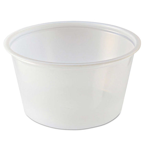 Fabri Kal Polystyrene Clear Portion Cup, 4 Ounce - 125 per pack -- 20 packs per case