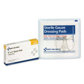 First Aid Only Gauze Pads, 4 x 4 inch - 2 per box -- 1 box per case