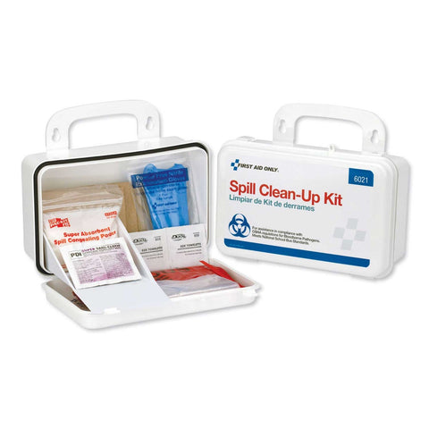 First Aid Only BBP White Spill Cleanup Kit, 7 1/2 x 4 1/2 x 2 3/4 inch -- 1 kit