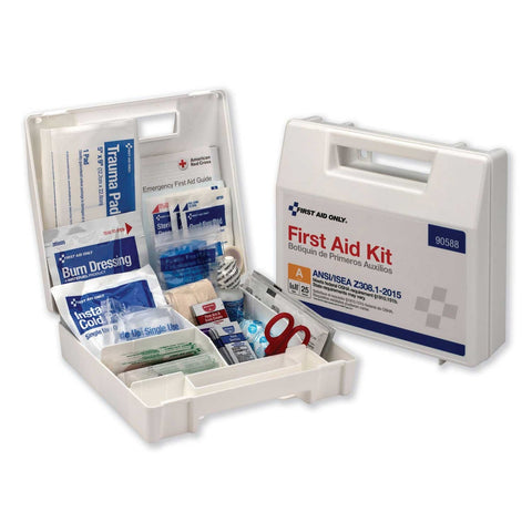 First Aid Only Ansi 2015 Compliant Class A Type I and II First Aid Kit for 25 People -- 1 kit