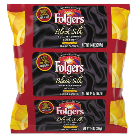 Folgers Dark Roast Black Silk Coffee - Filter Pack, 1.4 Ounce -- 40 per case