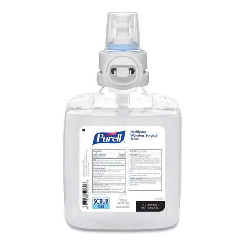 Purell Fragrance-Free Waterless Surgical Scrub Gel Hand Sanitizer for CS8 Dispenser, 1200 Milliliter Refill Bottle -- 2 per case