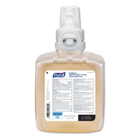 Purell Fragrance-Free 2.0 Percentage CHG Antimicrobial Healthy Foam Soap Refill, 1200 Milliliter Capacity -- 2 per case