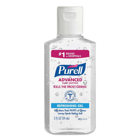 Purell Advanced Refreshing Scent Hand Sanitizer Gel, 2 Ounce Flip Cap Bottle -- 24 per case