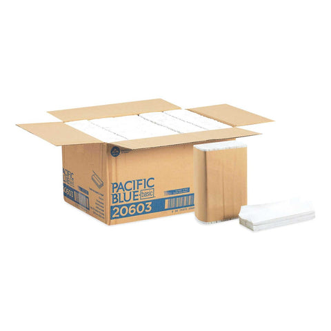 Georgia Pacific Professional Pacific Blue Basic White C Fold Paper Towel, 10 1/10 x 13 1/5 inch - 240 per pack -- 10 packs per case