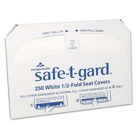 Georgia Pacific Professional White Half Fold Toilet Seat Cover - 250 per pack -- 20 packs per case