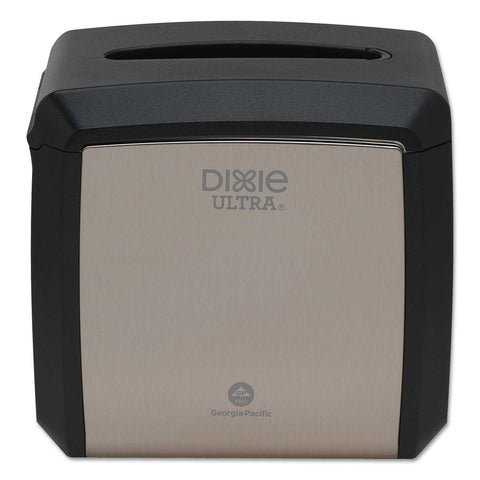 Dixie Ultra Stainless Steel Tabletop Insulated Napkin Dispenser, 7.6 x 6.1 x 7.2 inch