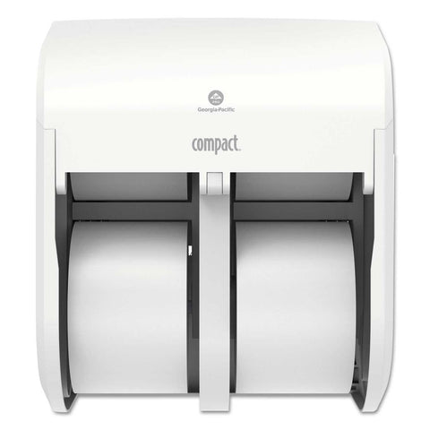 Georgia Pacific Professional White Compact Quad Vertical 4-Roll Coreless Tissue Dispenser, 12.06 x 8 x 14.44 inch