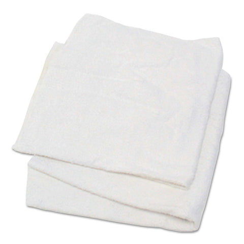 Hospeco White Woven Terry Rag, 15 x 17 inch -- 25 per case