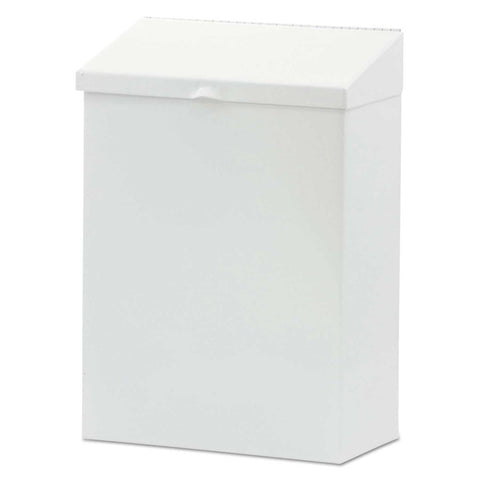 Hospeco White Metal Feminine Hygiene Waste Receptacle